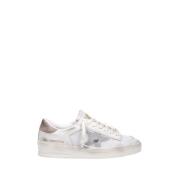 Nappa Leren Sneakers met Net Bovenwerk Golden Goose , White , Dames