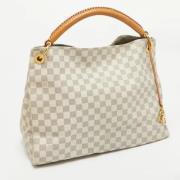 Pre-owned Coated canvas handbags Louis Vuitton Vintage , White , Dames