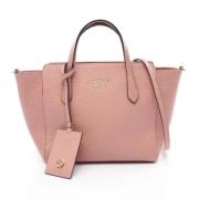 Pre-owned Leather handbags Gucci Vintage , Pink , Dames