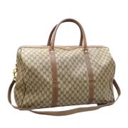 Pre-owned Canvas travel-bags Gucci Vintage , Beige , Dames