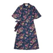 Bloemen Wikkeljurk Navy Munthe , Blue , Dames