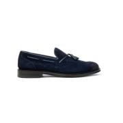 Loafer met kwastjes leren zool Brecos , Blue , Heren