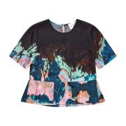 Elegante Peplum Effect Top Munthe , Multicolor , Dames