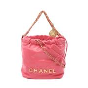 Pre-owned Leather chanel-bags Chanel Vintage , Pink , Dames