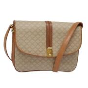 Pre-owned Canvas shoulder-bags Celine Vintage , Beige , Dames