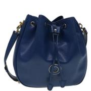 Pre-owned Leather shoulder-bags Celine Vintage , Blue , Dames