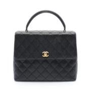 Pre-owned Leather handbags Chanel Vintage , Black , Dames