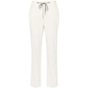 Witte Casual Trekkoordbroek Eleventy , White , Dames