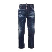 Blauwe Straight Jeans voor Vrouwen Dsquared2 , Blue , Dames