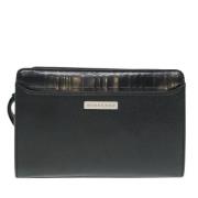 Pre-owned Leather clutches Burberry Vintage , Black , Dames