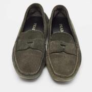 Pre-owned Suede flats Prada Vintage , Green , Dames