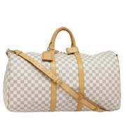 Pre-owned Canvas travel-bags Louis Vuitton Vintage , White , Dames