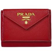 Pre-owned Leather wallets Prada Vintage , Red , Dames