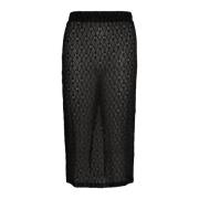 Zwarte Kanten Rok met Elastische Taille My Essential Wardrobe , Black ...