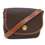 Pre-owned Canvas shoulder-bags Celine Vintage , Brown , Dames