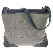 Pre-owned Canvas crossbody-bags Prada Vintage , Black , Dames