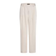 Elastische taille broek met losse pasvorm Bruuns Bazaar , White , Dame...