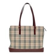 Pre-owned Canvas totes Burberry Vintage , Beige , Dames