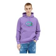 Grafisch Logo Hoodie Katoen Fleece Dime Mtl , Purple , Heren