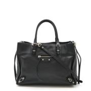 Pre-owned Leather handbags Balenciaga Vintage , Black , Dames