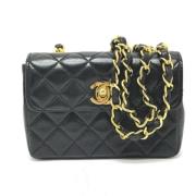 Pre-owned Leather chanel-bags Chanel Vintage , Black , Dames