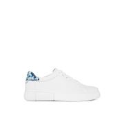 Witte Logo Sneakers Rubberen Zool Leer Kate Spade , White , Dames