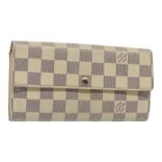 Pre-owned Canvas wallets Louis Vuitton Vintage , White , Dames