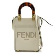 Pre-owned Leather handbags Fendi Vintage , White , Dames