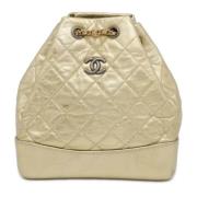 Pre-owned Leather chanel-bags Chanel Vintage , Yellow , Dames