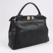 Pre-owned Leather handbags Fendi Vintage , Black , Dames