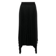 Zwarte Gebreide Weef Plissé Rok Joseph , Black , Dames