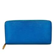 Pre-owned Leather wallets Louis Vuitton Vintage , Blue , Unisex