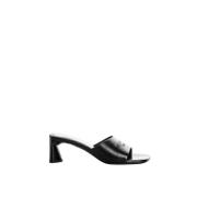 Glanzende Lam Leren Muiltjes Balenciaga , Black , Dames