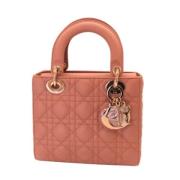 Pre-owned Leather handbags Dior Vintage , Pink , Dames