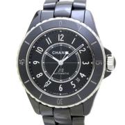 Pre-owned Glass watches Chanel Vintage , Black , Dames