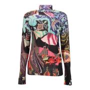 Stijlvolle hoge hals trui voor vrouwen Desigual , Multicolor , Dames