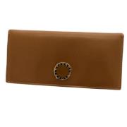 Pre-owned Leather wallets Bvlgari Vintage , Brown , Dames