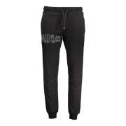 Sportieve Heren Zwarte Sweatpants met Borduurwerk Cavalli Class , Blac...