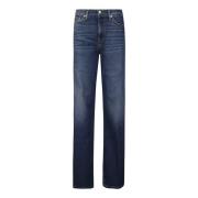 Straight Jeans 7 For All Mankind , Blue , Dames