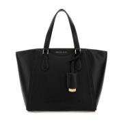 Stijlvolle zwarte leren handtas Michael Kors , Black , Dames