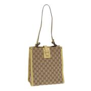 Pre-owned Canvas gucci-bags Gucci Vintage , Beige , Dames