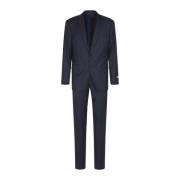 Blauwe Jurk met Voering Canali , Blue , Heren