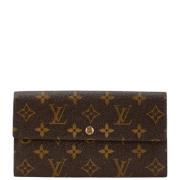 Pre-owned Canvas wallets Louis Vuitton Vintage , Brown , Dames