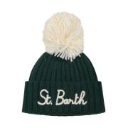 Gebreide muts met contrasterend logoborduursel MC2 Saint Barth , Green...