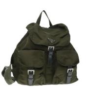 Pre-owned Nylon backpacks Prada Vintage , Green , Dames