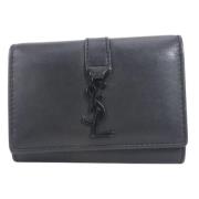 Pre-owned Leather key-holders Saint Laurent Vintage , Black , Unisex