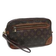 Pre-owned Canvas clutches Louis Vuitton Vintage , Brown , Dames