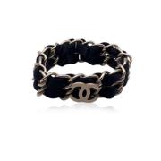 Pre-owned Metal bracelets Chanel Vintage , Black , Dames