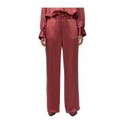 Satin Marsala Broek Femmes du Sud , Red , Dames