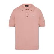 Katoenen polo met logo Dsquared2 , Pink , Heren